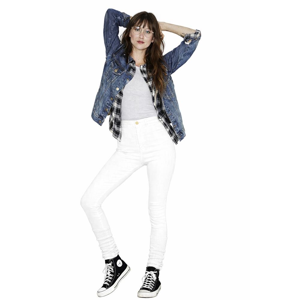 American Apparel Light Wash Skinny High Waisted Size Small Jeans Y2K Soft Grunge
